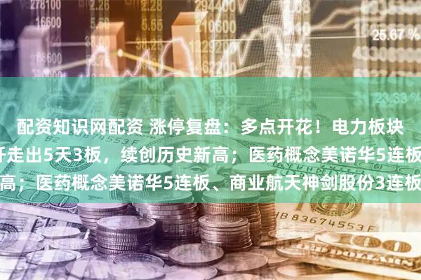 配资知识网配资 涨停复盘：多点开花！电力板块遭遇重挫后，长飞光纤走出5天3板，续创历史新高；医药概念美诺华5连板、商业航天神剑股份3连板