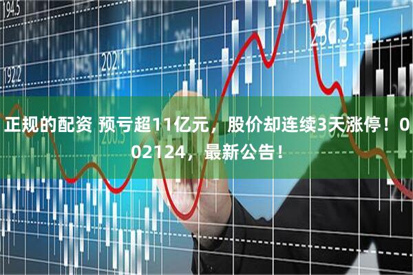 正规的配资 预亏超11亿元，股价却连续3天涨停！002124，最新公告！